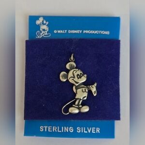 Disney Sterling Silver Mickey Mouse Pendant Collector Item
